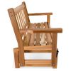 Reclining Cedar Chaise Lounger with Red Cushion