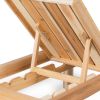 Reclining Cedar Chaise Lounger with Royal White Cushion