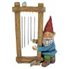 RINGING HIS CHIMES GARDEN GNOME STATUE