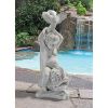 BOY ON DOLPHIN CLASSICAL GARDEN STATUE