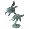 SEA TURTLES BRONZE GARDEN STATUE