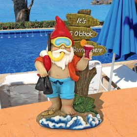 HAPPY HOUR TROPICAL GARDEN GNOME