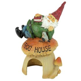 GNOMES FROG HOUSE GARDEN STATUE