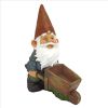 WHEELBARROW WILLIE GARDEN GNOME STATUE