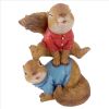 LEAPING SQUIRRELS GARDEN STATUE