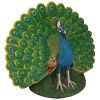 PEACOCK PLUMAGE GARDEN STATUE