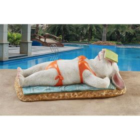BEACH BUNNY GARDEN STATUE