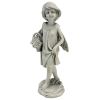 ROSE GARDEN FAIRY WITH BASKET STATUE