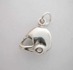 Silver FOOTBALL HELMET CHARM Sport COOL