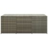 Patio Storage Box Poly Rattan 70.9"x35.4"x29.5" Gray