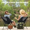 YSSOA; Ultralight Portable; Lightweight Foldable Chair for Backpacking for Outdoor Camp; Travel; Picnic; Hiking; 176 LBS Capacity; Black; 1-Pack