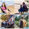 YSSOA; Ultralight Portable; Lightweight Foldable Chair for Backpacking for Outdoor Camp; Travel; Picnic; Hiking; 176 LBS Capacity; Black; 1-Pack