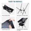 YSSOA; Ultralight Portable; Lightweight Foldable Chair for Backpacking for Outdoor Camp; Travel; Picnic; Hiking; 176 LBS Capacity; Black; 1-Pack