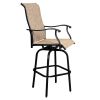 2pcs Wrought Iron Swivel Bar Chair Patio Swivel Bar Stools Black