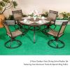 [Only for Pickup] 5 Piece Outdoor Dining Set Patio Furniture, Aluminum Swivel Rocker Chair Sling Chair Set with 48 inch Round Crafttech Top Aluminum T