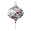 12inch White Dahlia Chinese Cloth Lantern Decorative Floral Round Hanging Paper Lantern for Outdoor Garden Party