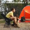 YSSOA; Ultralight Portable; Lightweight Foldable Chair for Backpacking for Outdoor Camp; Travel; Picnic; Hiking; 176 LBS Capacity; Black; 1-Pack