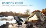 YSSOA; Ultralight Portable; Lightweight Foldable Chair for Backpacking for Outdoor Camp; Travel; Picnic; Hiking; 176 LBS Capacity; Black; 1-Pack