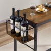 Bar Table Set with wine bottle storage rack