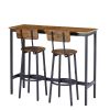 Bar Table Set with 2 Bar stools