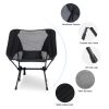 YSSOA; Ultralight Portable; Lightweight Foldable Chair for Backpacking for Outdoor Camp; Travel; Picnic; Hiking; 176 LBS Capacity; Black; 1-Pack