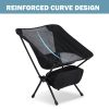 YSSOA; Ultralight Portable; Lightweight Foldable Chair for Backpacking for Outdoor Camp; Travel; Picnic; Hiking; 176 LBS Capacity; Black; 1-Pack