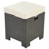 Patio Furniture Set, 8 Piece Outdoor Conversation Set, Dining Table Chair with Ottoman, Cushions