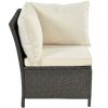 Patio Furniture Set, 8 Piece Outdoor Conversation Set, Dining Table Chair with Ottoman, Cushions