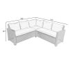 Patio Furniture Set, 8 Piece Outdoor Conversation Set, Dining Table Chair with Ottoman, Cushions