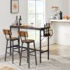 Bar Table Set with wine bottle storage rack