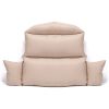 Brown Wicker Hanging Double-Seat Swing Chair with Stand w/Beige Cushion