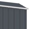 Garden Firewood Shed Anthracite 96.5"x38.6"x62.6" Galvanized Steel