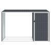 Garden Firewood Shed Anthracite 96.5"x38.6"x62.6" Galvanized Steel