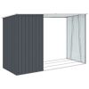 Garden Firewood Shed Anthracite 96.5"x38.6"x62.6" Galvanized Steel