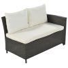 Patio Furniture Set, 8 Piece Outdoor Conversation Set, Dining Table Chair with Ottoman, Cushions