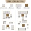 Patio Furniture Set, 8 Piece Outdoor Conversation Set, Dining Table Chair with Ottoman, Cushions