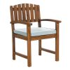 Folding Chair Set with Blue Cushions