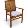 5-Position Steamer Chair with White Cushions