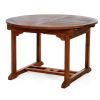 5-Piece 4-ft Teak Octagon Folding Table Set with Blue Cushions