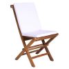 10-ft Teak Market Umbrella with Blue Canopy