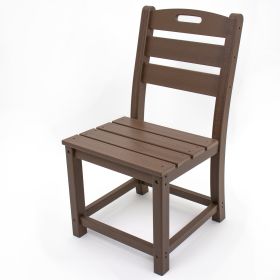 Outdoor Adirondack Patio Dining Chair  Retro Aesthetic Furniture Home;  1 PC Balcony;  Terrace;  Lawn;  Pool;  Deck Garden (Color: brown)