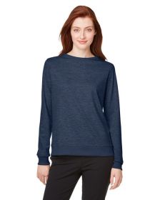 Ladies' Cloudspun Crewneck Sweatshirt - NAVY BLAZER HTHR - S (Color: NAVY BLAZER HTHR, size: L)