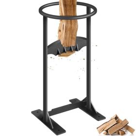 Manual Log Splitter Cutters Made of Q235 Steel With 4 Screws & Blade Cover For Home And Campsite (Color: Black)