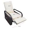 Adjustable Wicker Recliners with Aluminum Frame and Soft Cushions;  PE Rattan Recliner Lounge Chair for Indoor Outdoor Patio Garden
