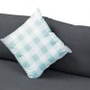 Patio Furniture Set;  5 Piece Outdoor Conversation Set;  Dining Table Chair with Ottoman and Throw Pillows