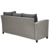 Patio Furniture Set;  5 Piece Outdoor Conversation Set;  Dining Table Chair with Ottoman and Throw Pillows