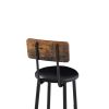 Bar Table Set with 2 Bar stools PU Soft seat with backrest