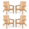Outdoor Durable Patio Acacia Wood Adirondack Lounge Armchair