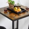 Bar Table Set with 2 Bar stools PU Soft seat with backrest