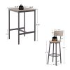 Bar Table Set with 2 Bar stools PU Soft seat with backrest